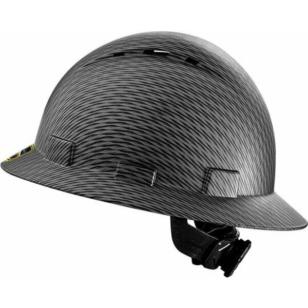 Protectx HDPE Fiber Full Brim Vented Hard Hat, Grey HH-FG-25GY-MV-01
